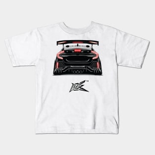 honda civic fk8 rear black Kids T-Shirt